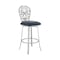 Armen Living Cherie Contemporary 30" Bar Height Barstool in Brushed Stainless Steel Finish and Gray Faux Leather LCCHBABSGR30 - alternate 1
